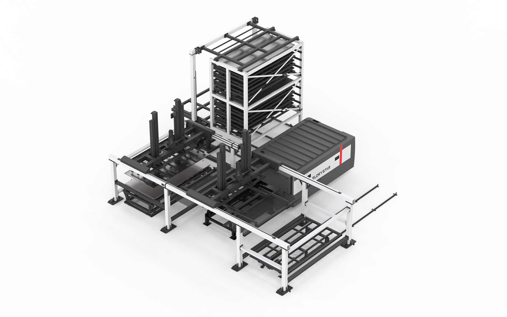 力星激光板材自動上下料庫系統-應用場景 力星激光板材自動上下料庫系統-應用場景